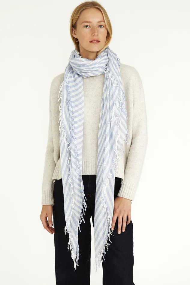 Chan Luu Scarves Cashmere And Silk Scarf Wedgewood Linea 8211 Women