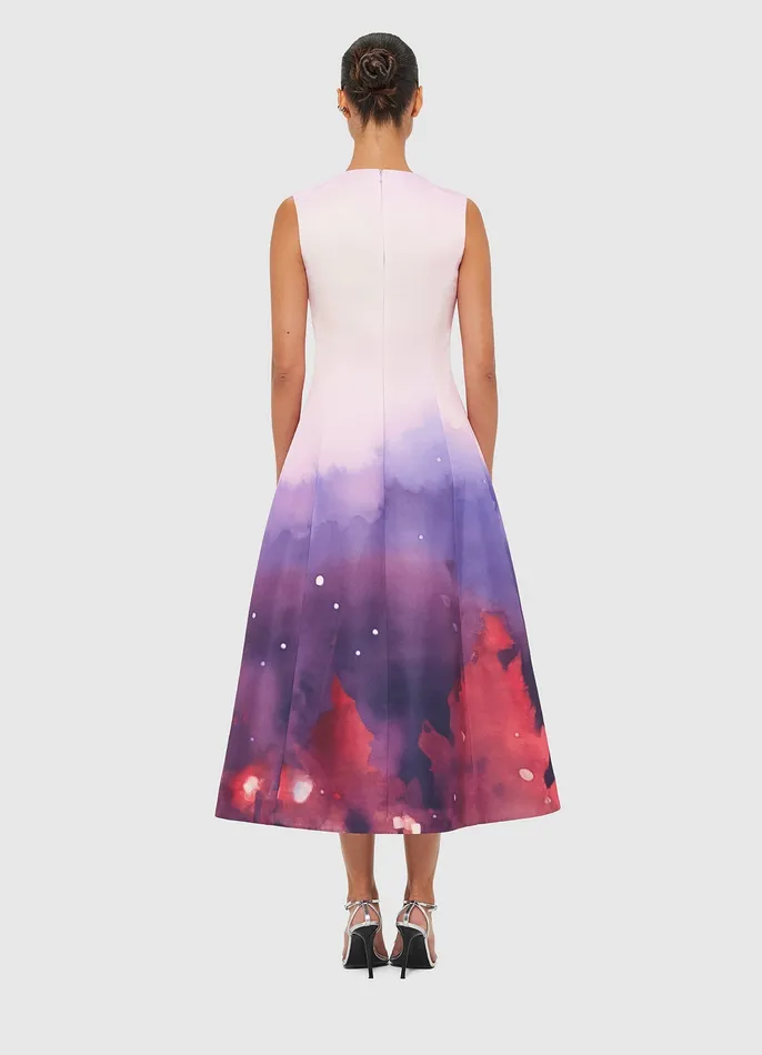 Cleo Sleeveless Midi Dress 8211 Fairground Print Dresses and Jumpsuits LEO LIN Women