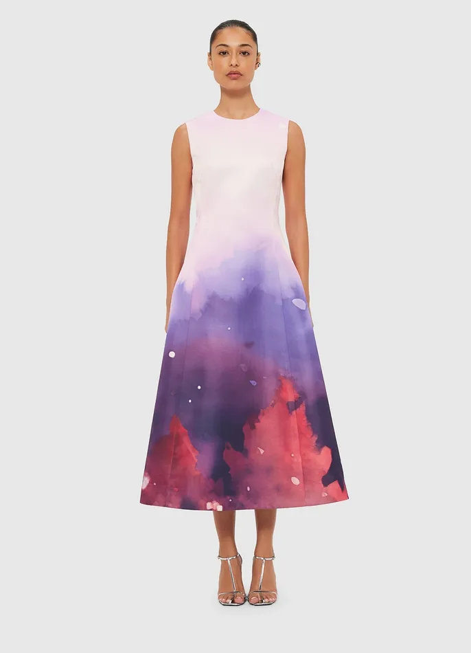 Cleo Sleeveless Midi Dress 8211 Fairground Print Dresses and Jumpsuits LEO LIN Women