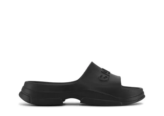 ClothingAccessoriesShoes GANNI Flats Black Pool Slide Sandals Black