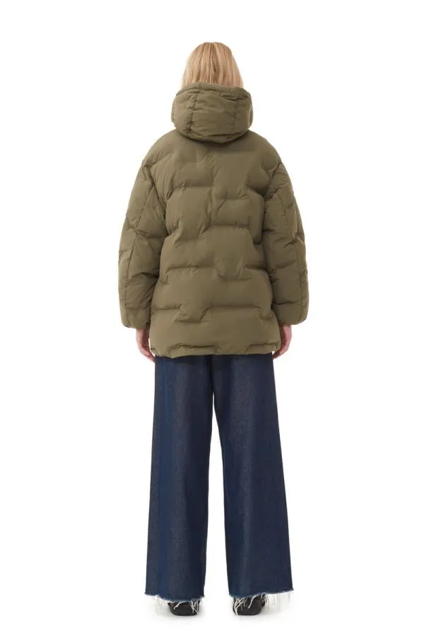 Clothing GANNI Extended Sizes Soft Puffer Midi Jacket Kalamata