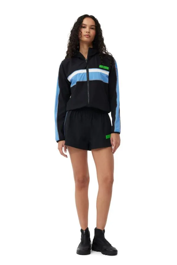Clothing GANNI Extended Sizes Stretch Shell Tracksuit Jacket Black