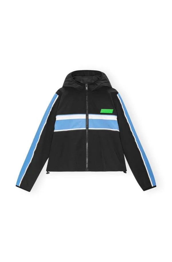 Clothing GANNI Extended Sizes Stretch Shell Tracksuit Jacket Black