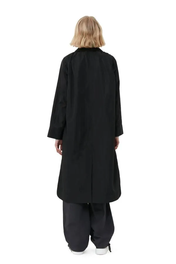 Clothing GANNI Extended Sizes Summer Tech Coat Black