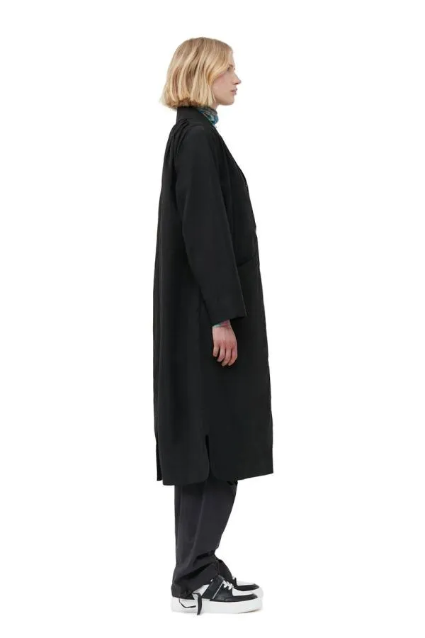 Clothing GANNI Extended Sizes Summer Tech Coat Black
