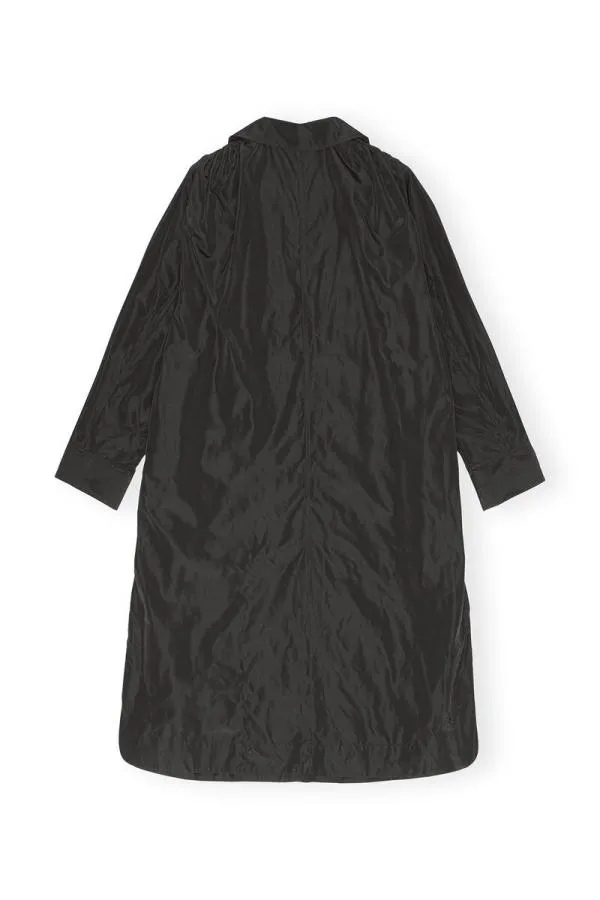 Clothing GANNI Extended Sizes Summer Tech Coat Black