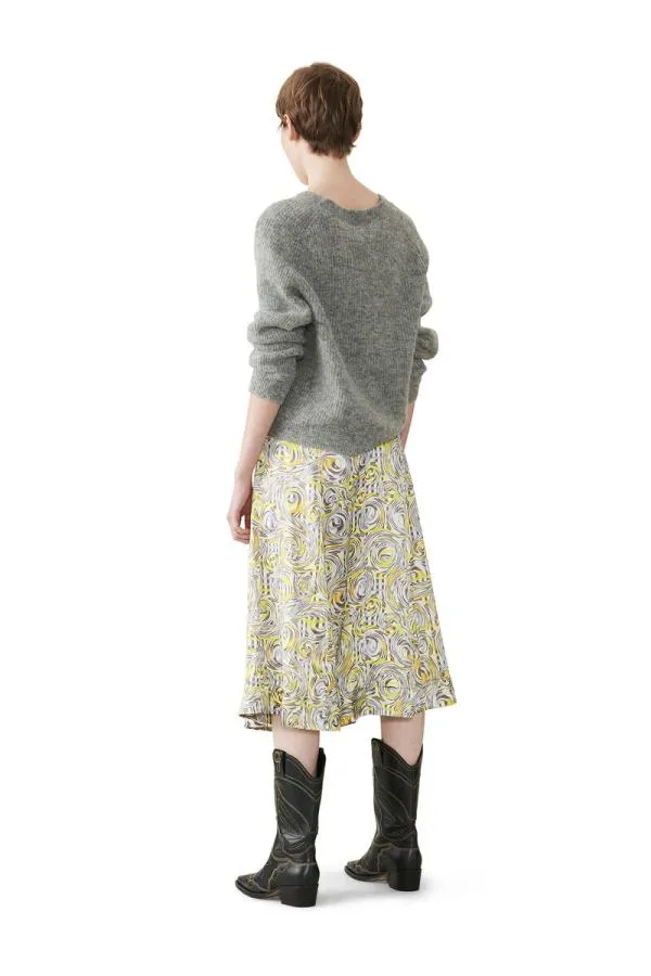 Clothing GANNI Knitwear Relaxed Wool Cardigan Paloma Melange