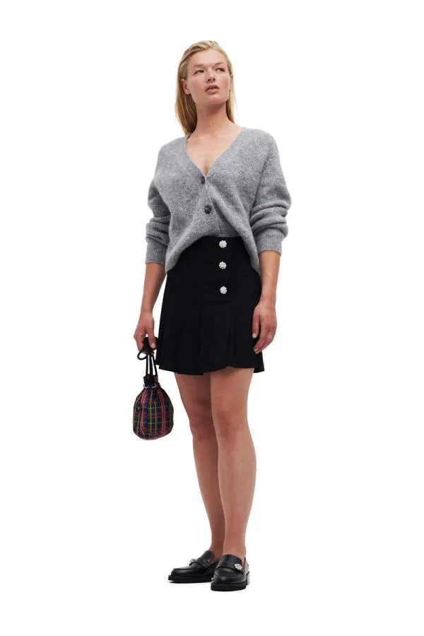 Clothing GANNI Knitwear Relaxed Wool Cardigan Paloma Melange