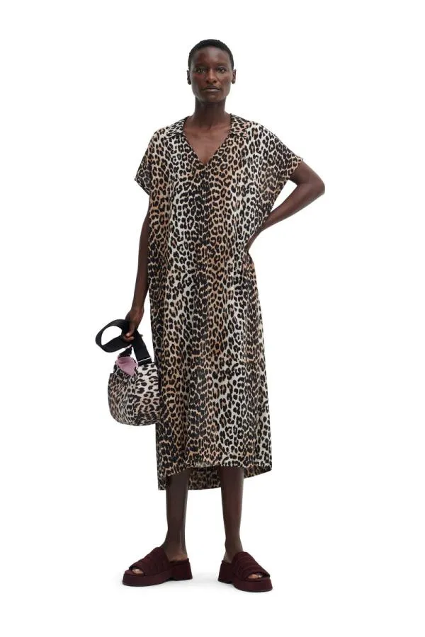 Clothing GANNI Leopard Print Beach Kaftan Leopard