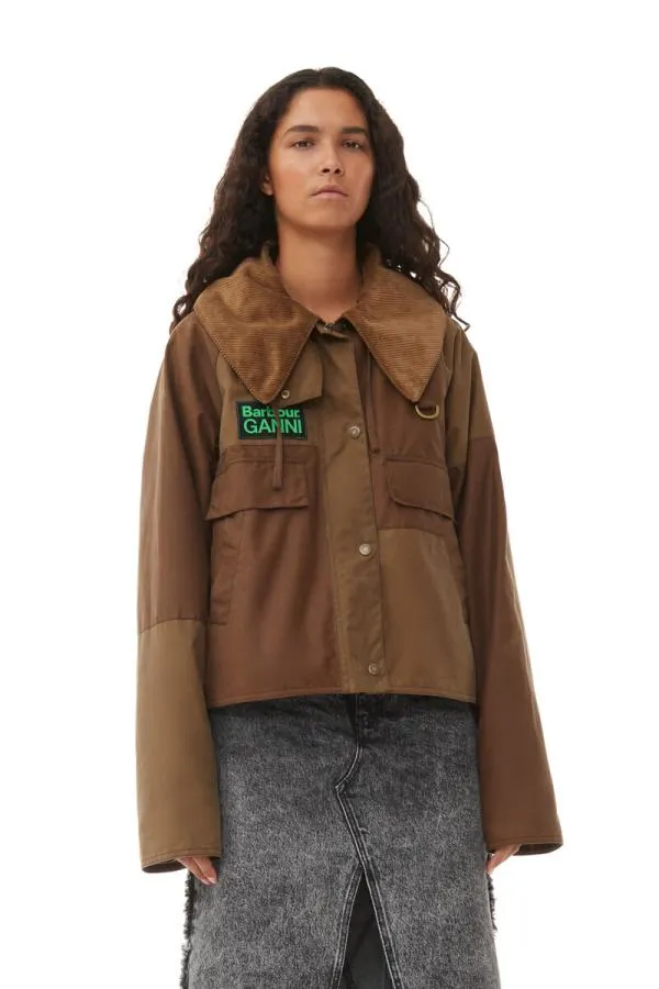 Clothing GANNI Outerwear X Barbour Spey Wax Jacket Teak