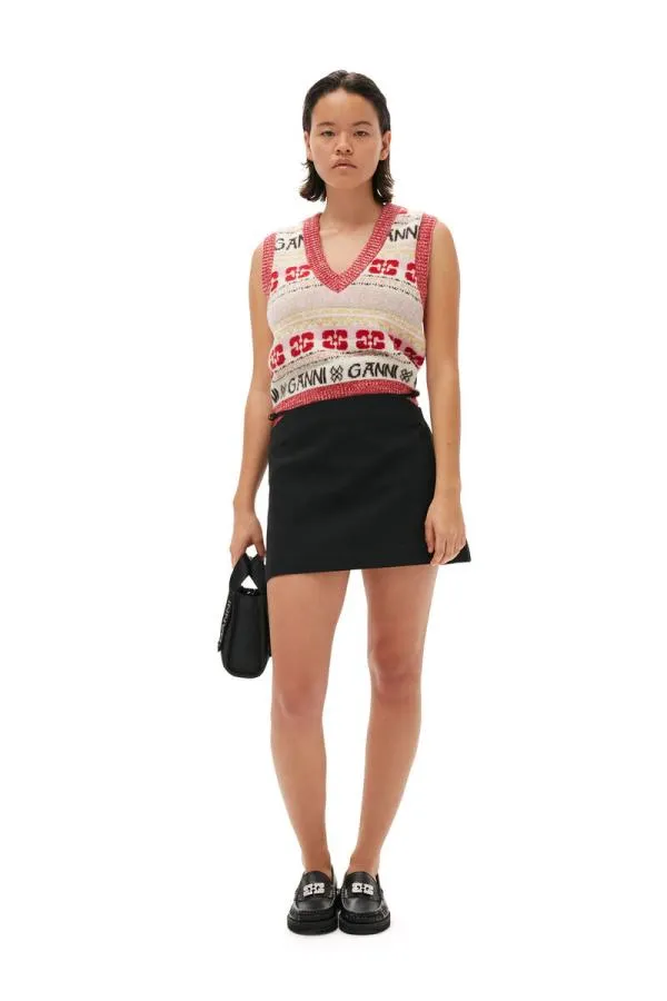 Clothing GANNI Skirts Cotton Suiting Mini Skirt Black