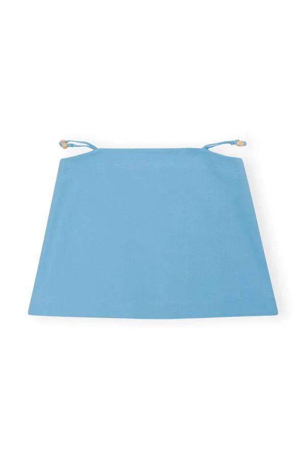 Clothing GANNI Skirts Cotton Suiting Mini Skirt Ethereal Blue Clothing GANNI Skirts Cotton Suiting Mini Skirt Ethereal Blue