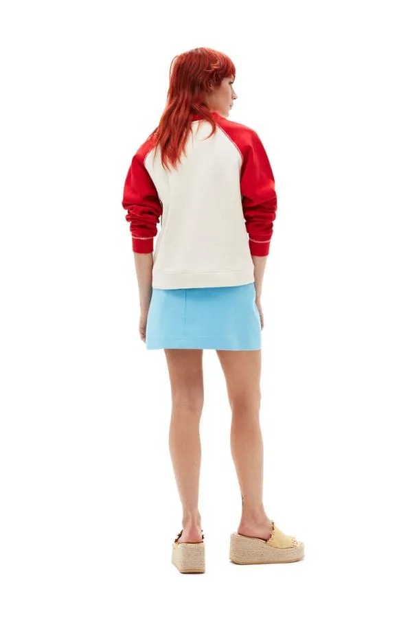 Clothing GANNI Skirts Cotton Suiting Mini Skirt Ethereal Blue Clothing GANNI Skirts Cotton Suiting Mini Skirt Ethereal Blue