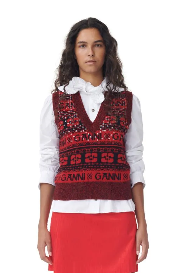 Clothing GANNI Skirts Red Shiny Corduroy Mini Skirt High Risk Red Clothing GANNI Skirts Red Shiny Corduroy Mini Skirt High Risk Red