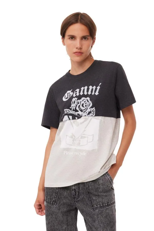 Clothing GANNI TShirts Recut Jersey Tshirt Phantom