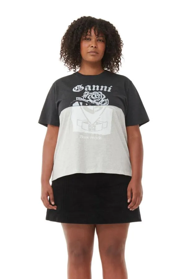 Clothing GANNI TShirts Recut Jersey Tshirt Phantom