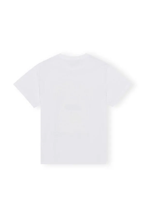 Clothing GANNI TShirts Relaxed Dance Bunny Tshirt Bright White Clothing GANNI TShirts Relaxed Dance Bunny Tshirt Bright White