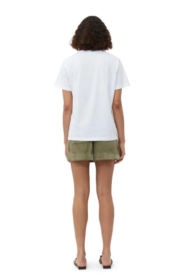 Clothing GANNI TShirts Relaxed Multi Flower Tshirt Bright White