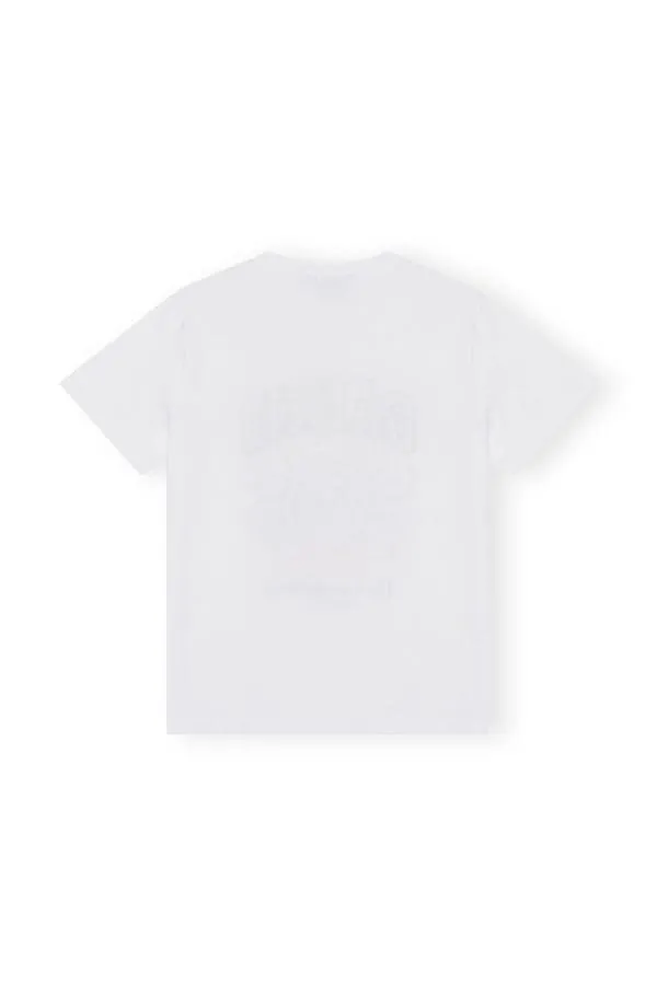 Clothing GANNI TShirts Relaxed Multi Flower Tshirt Bright White