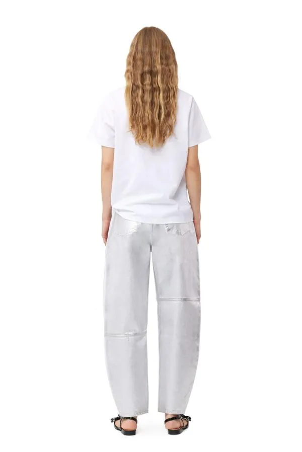 Clothing GANNI TShirts White Relaxed Lemon Tshirt Bright White