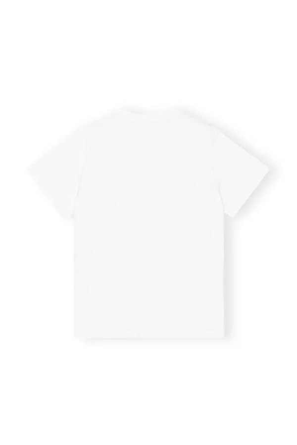 Clothing GANNI TShirts White Relaxed Lemon Tshirt Bright White