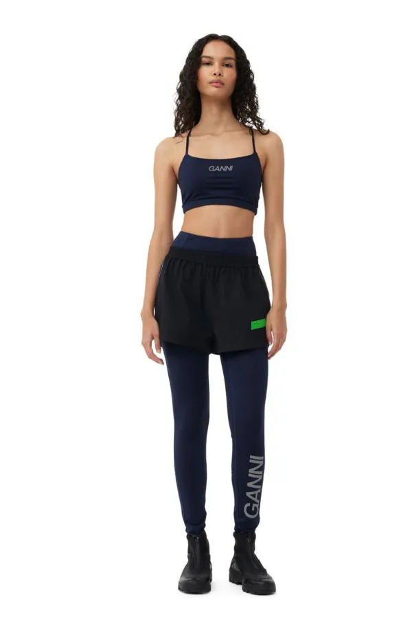 Clothing GANNI Tops Active Strap Top Sky Captain Clothing GANNI Tops Active Strap Top Sky Captain
