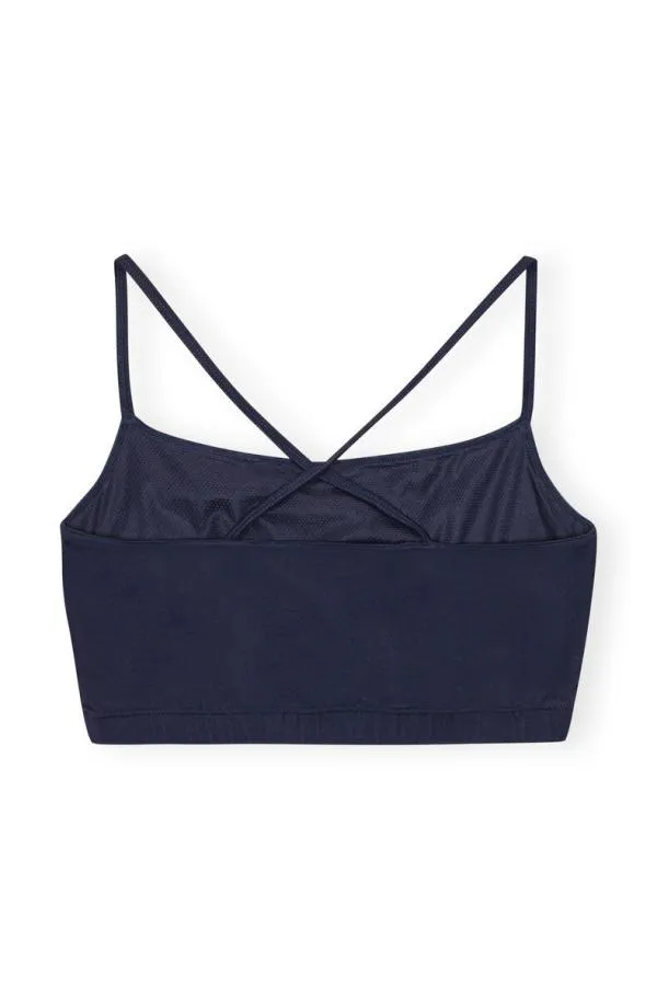Clothing GANNI Tops Active Strap Top Sky Captain Clothing GANNI Tops Active Strap Top Sky Captain