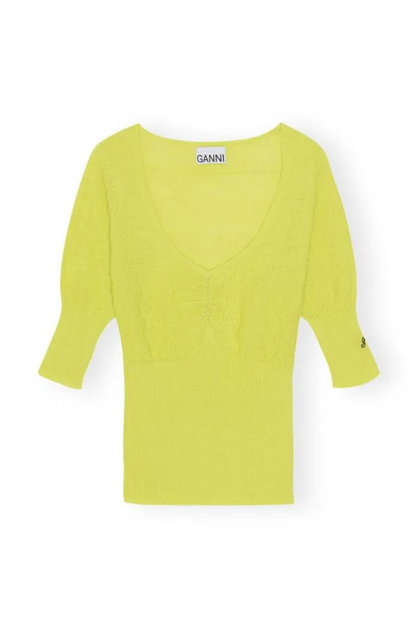 Clothing GANNI Tops Merino Lace Oneck Blouse Tender Shoots Clothing GANNI Tops Merino Lace Oneck Blouse Tender Shoots