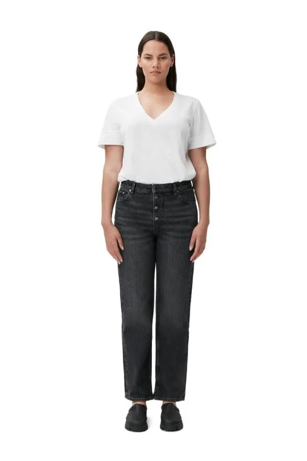 Clothing GANNI Trousers Lovy Jeans Blackwhite Vintage