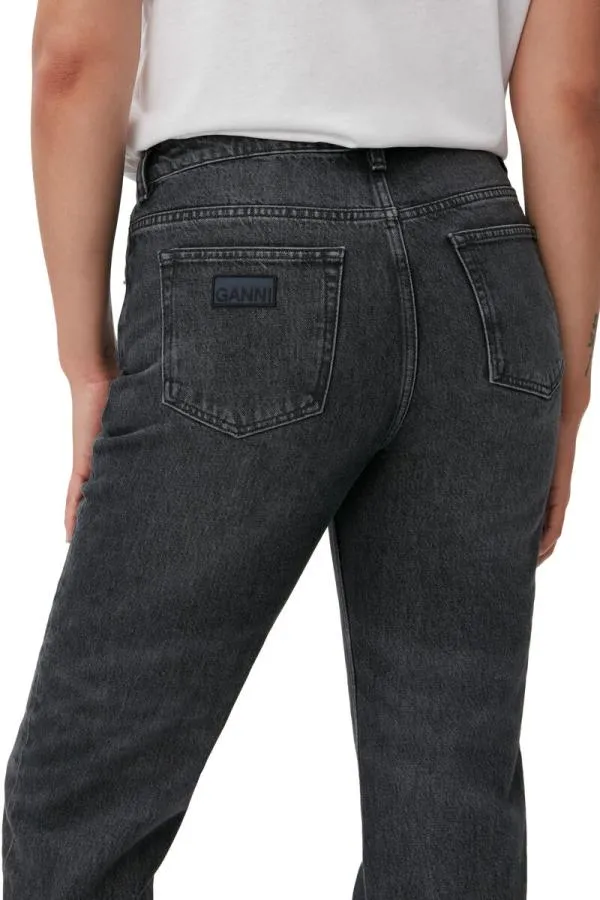 Clothing GANNI Trousers Lovy Jeans Blackwhite Vintage