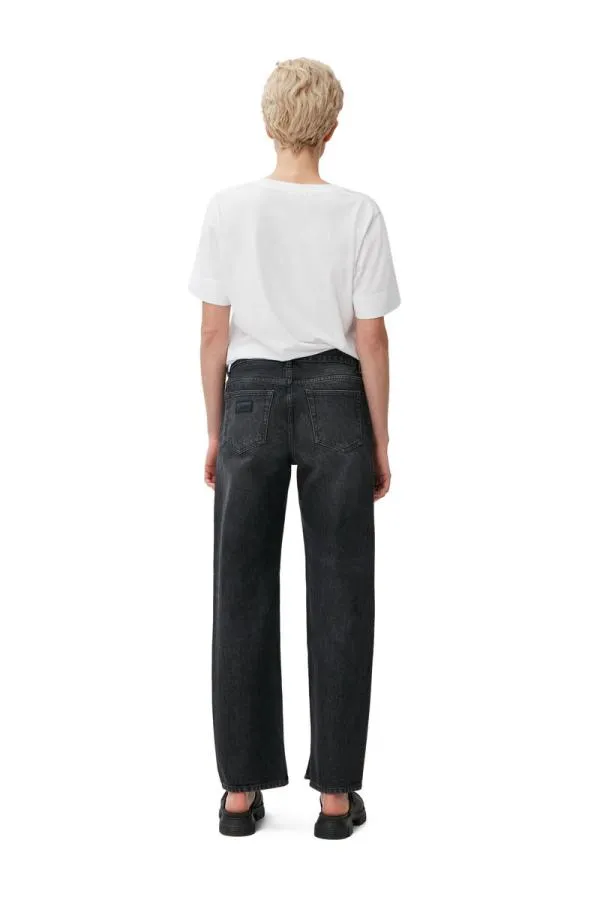 Clothing GANNI Trousers Lovy Jeans Blackwhite Vintage