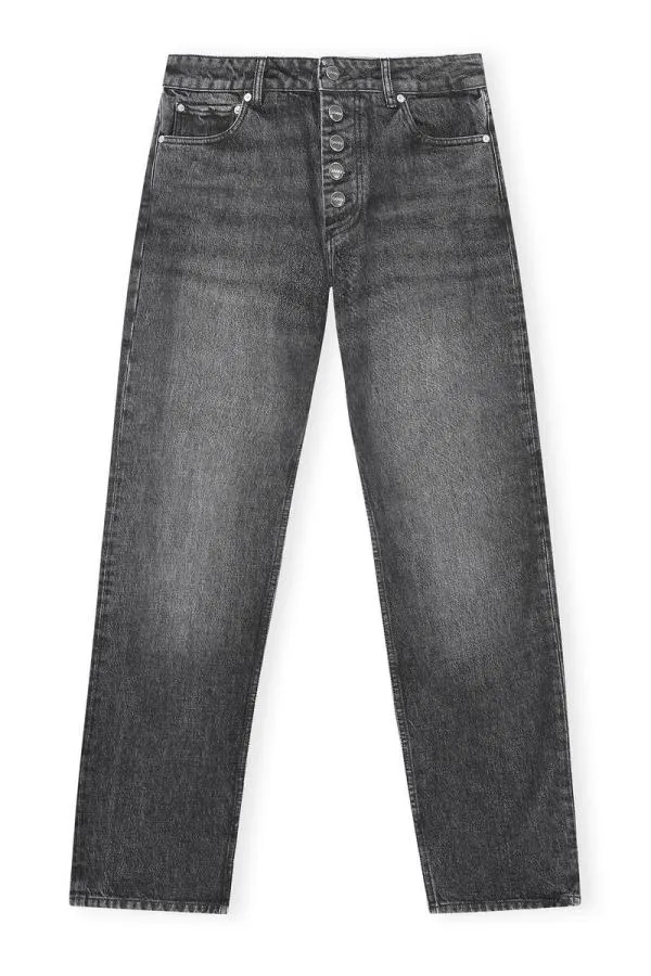 Clothing GANNI Trousers Lovy Jeans Blackwhite Vintage