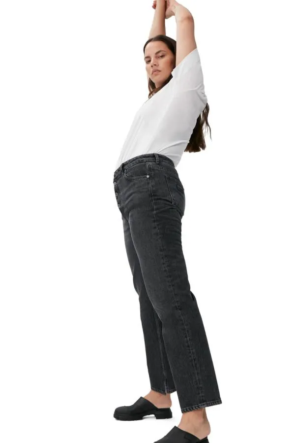 Clothing GANNI Trousers Lovy Jeans Blackwhite Vintage