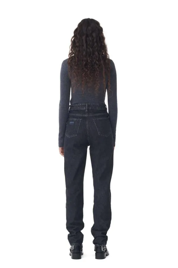 Clothing GANNI Trousers Swigy Jeans Blackwhite Stone