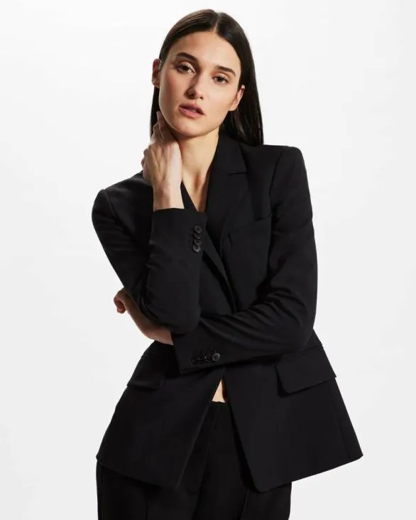 Club Monaco Blazers and Suiting Cutaway Borrem Blazer Black 8211 Women