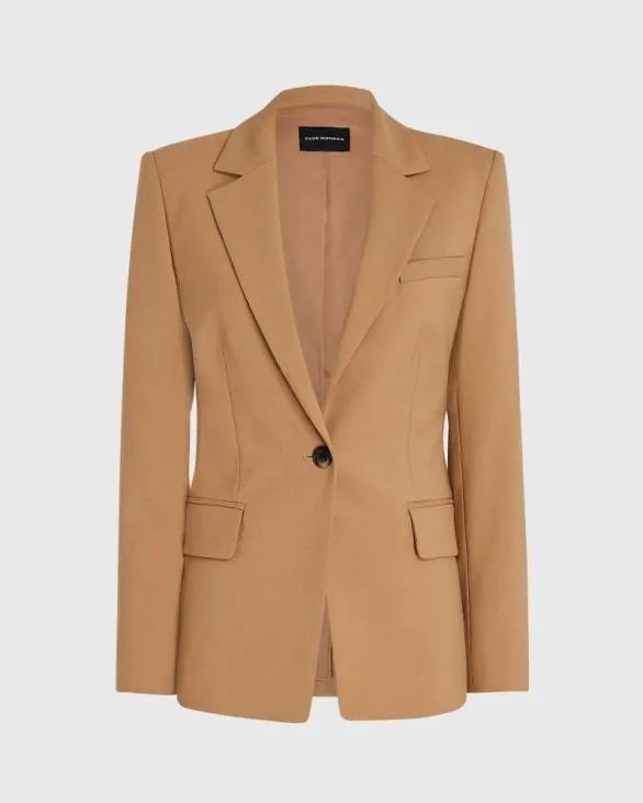 Club Monaco Blazers and Suiting Cutaway Borrem Blazer Warm Camel 8211 Women