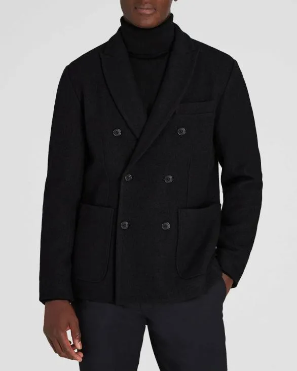 Club Monaco Blazers and Suiting DoubleBreasted Knit Wool Blazer Black 8211 Men Club Monaco Blazers and Suiting DoubleBreasted Knit Wool Blazer Black 8211 Men