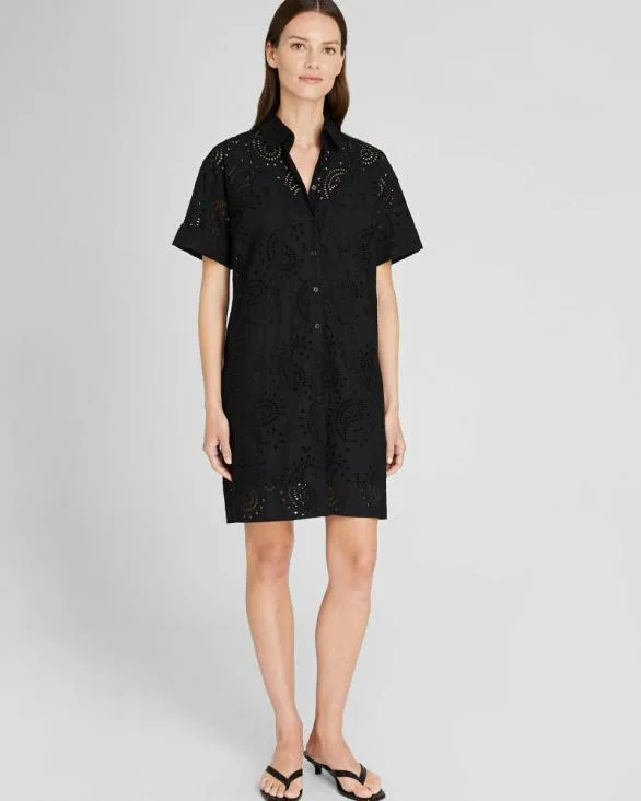 Club Monaco Dresses and Jumpsuits Eyelet Shirt Dress Black 8211 Women