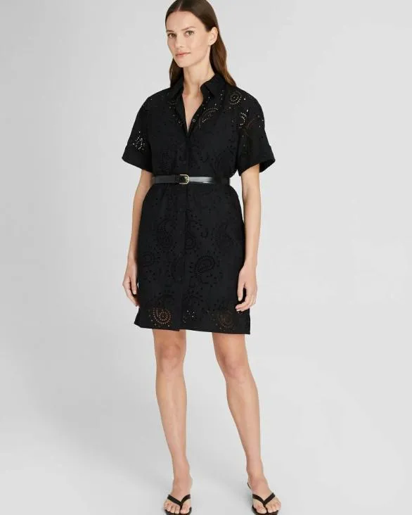 Club Monaco Dresses and Jumpsuits Eyelet Shirt Dress Black 8211 Women