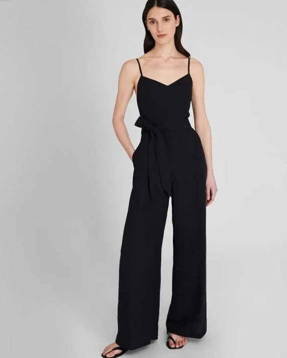 Club Monaco Dresses and Jumpsuits Linen Blend Jumpsuit Black 8211 Women