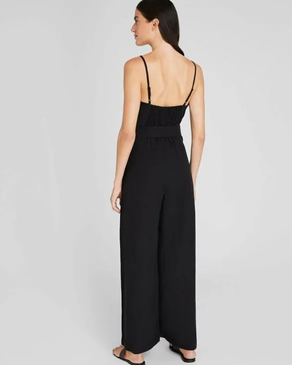 Club Monaco Dresses and Jumpsuits Linen Blend Jumpsuit Black 8211 Women