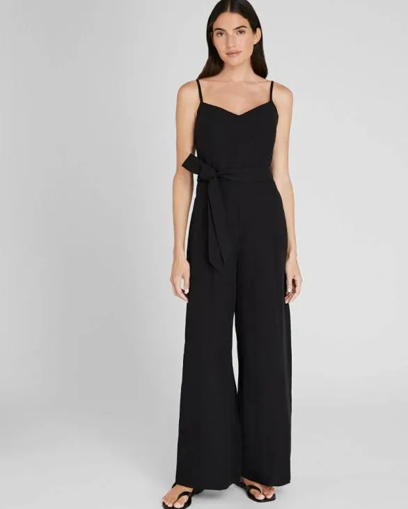 Club Monaco Dresses and Jumpsuits Linen Blend Jumpsuit Black 8211 Women