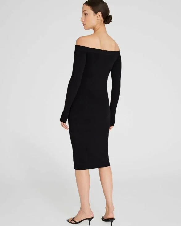 Club Monaco Dresses and Jumpsuits OffTheShoulder Sweater Dress Black 8211 Women
