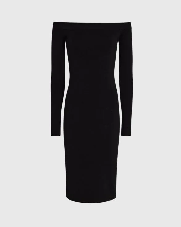 Club Monaco Dresses and Jumpsuits OffTheShoulder Sweater Dress Black 8211 Women