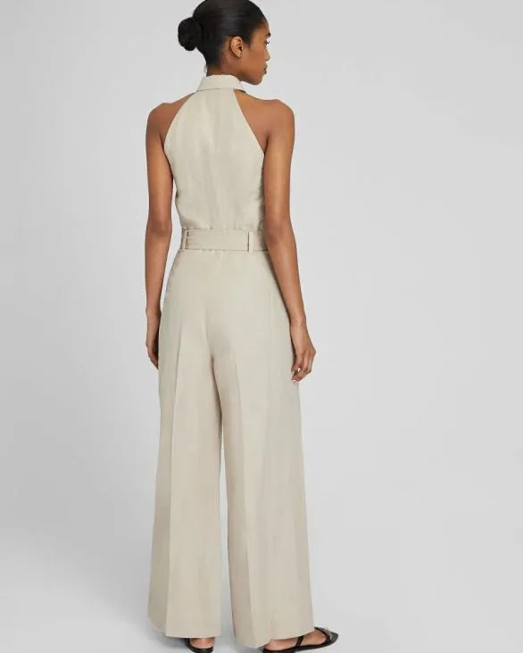 Club Monaco Dresses and Jumpsuits Sleeveless Collared Jumpsuit Tan 8211 Women