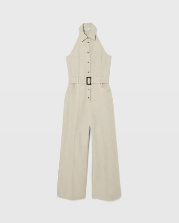 Club Monaco Dresses and Jumpsuits Sleeveless Collared Jumpsuit Tan 8211 Women