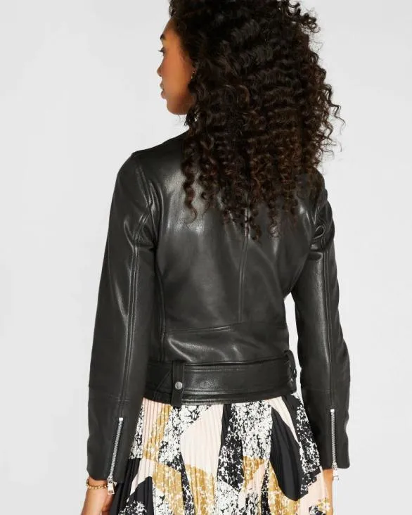 Club Monaco Jackets and Coats Leather Classic Moto Jacket Black 8211 Women