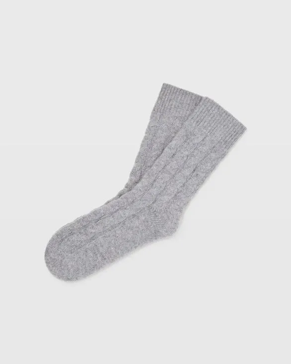 Club Monaco Loungewear CableKnit Cashmere Socks Medium Heather Grey 8211 Women Club Monaco Loungewear CableKnit Cashmere Socks Medium Heather Grey 8211 Women