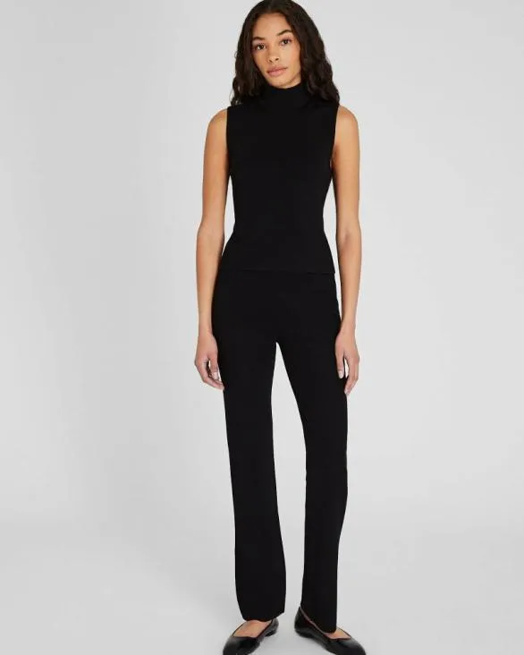 Club Monaco Loungewear Ribbed Sweater Pant Black 8211 Women