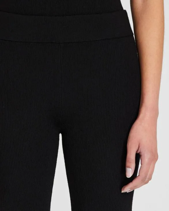 Club Monaco Loungewear Ribbed Sweater Pant Black 8211 Women